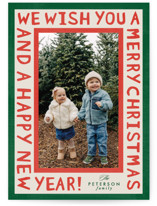 Merry Block Print Christmas Photo Cards