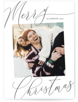Sweeping Script Christmas Photo Cards