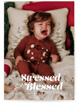 Stressed but Blessed Christmas Photo Cards