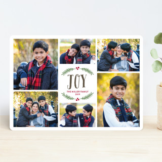 Festive Berry Joy Christmas Photo Cards