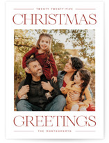 Modern Editorial Christmas Photo Cards
