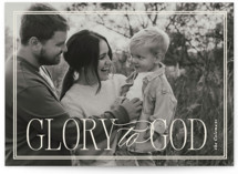 Glory to God Border Christmas Photo Cards