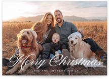 Christmas in script Christmas Photo Cards