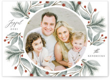 Evergreen Surround Christmas Photo Cards