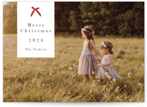 Bow Tag Christmas Photo Cards