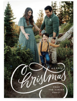 Brushy Script Christmas Photo Cards