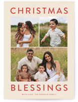 Chic Blessings Christmas Photo Cards