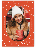 snowy dots Christmas Photo Cards