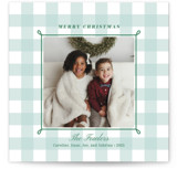 Festive gingham plaid Christmas Photo Cards