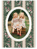 Holiday Garland Ribbon Christmas Photo Cards
