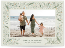 Winter Greenery Christmas Photo Cards