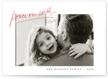 Peaceful Handlettering Christmas Photo Cards