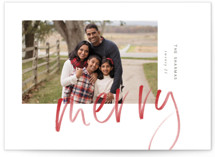 Merry Overlay Christmas Photo Cards