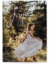 Simply Joyful Script Christmas Photo Cards