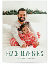 Peace, Love and PJs Christmas Photo Cards