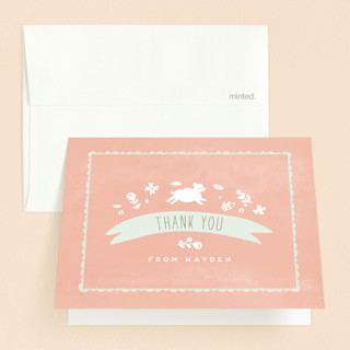 Little Lamb Baptism and Christening Thank You Cards