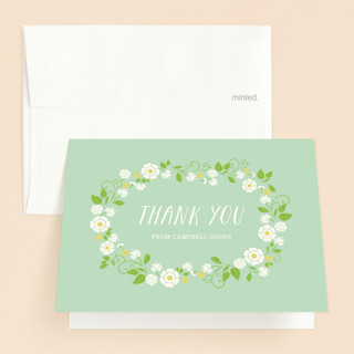 Fleurs Fraiche Baptism and Christening Thank You Cards
