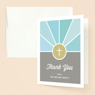Window Baptism and Christening Thank You Cards