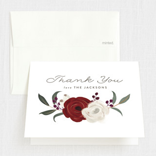 Floral Christening Baptism and Christening Thank You Cards