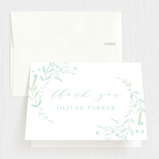 Garden Frame Baptism and Christening Thank You Cards