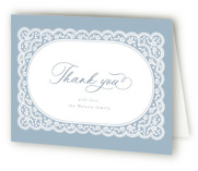 delicated lace Baptism and Christening Thank You Cards