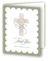 Cottage Garden Baptism and Christening Thank You Cards
