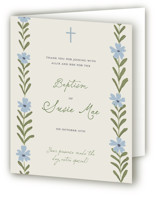 Flora Baptism and Christening Thank You Cards