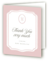 Lace Monogram Baptism and Christening Thank You Cards