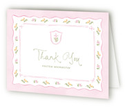 Preppy garden Baptism and Christening Thank You Cards