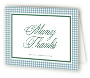 Mini Gingham Baptism and Christening Thank You Cards