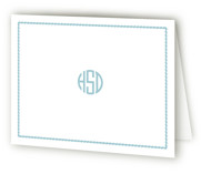 Circle Monogram Baptism and Christening Thank You Cards