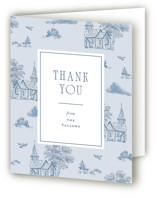 Churchyard Toile Baptism and Christening Thank You Cards