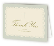 Vintage Lace Baptism and Christening Thank You Cards