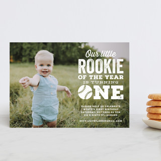 Our Little Rookie Petite Children's Birthday Party Invitations
