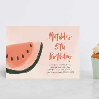 Watermelon Petite Children's Birthday Party Invitations