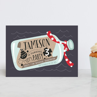 Message In A Bottle Petite Children's Birthday Party Invitations
