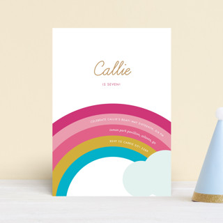 Over the Rainbow Petite Children's Birthday Party Invitations