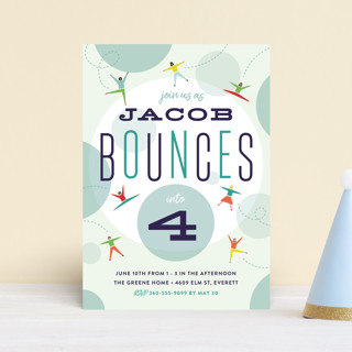 Bounce into a birthday Petite Children's Birthday Party Invitations