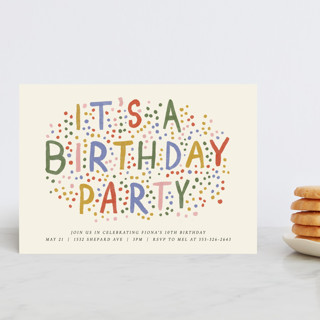 Sprinkle Dots Petite Children's Birthday Party Invitations