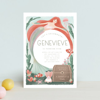 Treasures of the Sea Petite Children's Birthday Party Invitations
