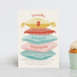 Pillow Stack Petite Children's Birthday Party Invitations