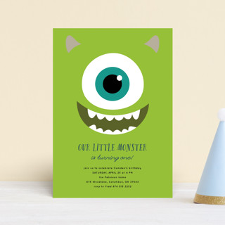Disney and Pixar's Monster Mike Petite Children's Birthday Party Invitations