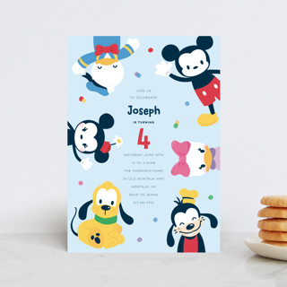 Disney's Happy Mickey & Friends Petite Children's Birthday Party Invitations
