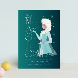 Disney's Elsa It's A Magical Time Petite Children's Birthday Party Invitations