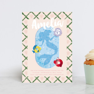 Disney Little Pool Party Petite Children's Birthday Party Invitations