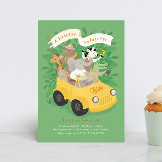 birthday safari Petite Children's Birthday Party Invitations