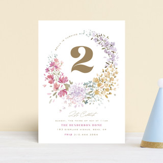 Garden Party Petite Children's Birthday Party Invitations