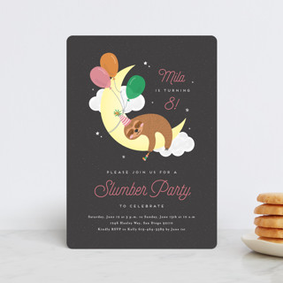 Slumber Sloth Petite Children's Birthday Party Invitations