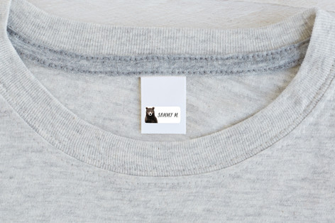 Baby Animal Bear Custom Name Labels