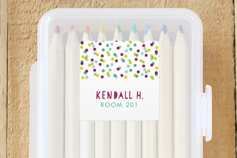 Confetti Shower Custom Name Labels